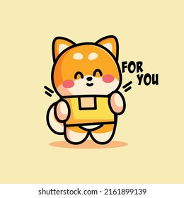 shiba inu is posing cute and adorable