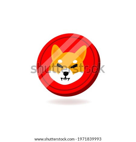 Shiba inu (SHIB) coin symbol vector.