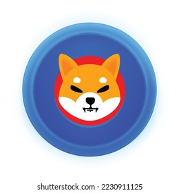Shiba Inu (SHIB) crypto logo isolated on white background. SHIB Cryptocurrency coin token vector svg