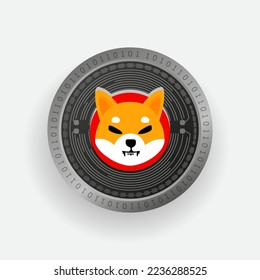 Shiba Inu SHIB cryptocurrency Silver coin