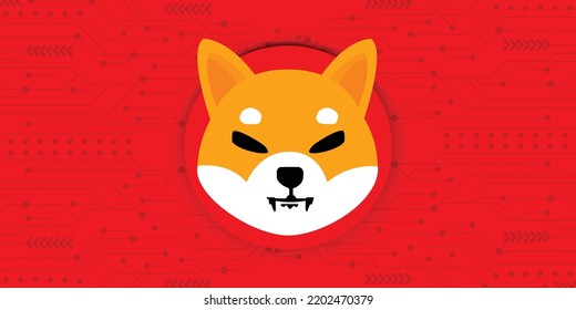 Shiba Inu (SHIB) meme coin crypto currency vector illustration banner and background 