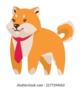 shiba inu wearing necktie icon