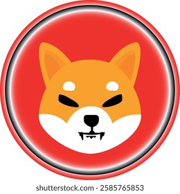 shiba inu-shiba cryptocurrency drawings on abstract background. 3d illustrations.