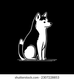 Shiba - Minimalist and Flat Logo - Vector illustration