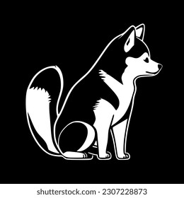 Shiba - Minimalist and Flat Logo - Vector illustration
