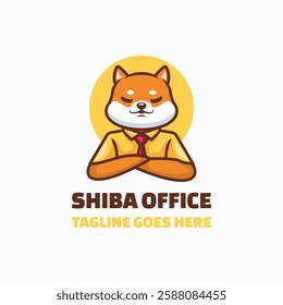 Shiba Office Simple Mascot Logo