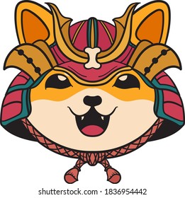 shiba samurai japanese illustration artwork with concept art
