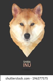 Shiba vector polygon geometric