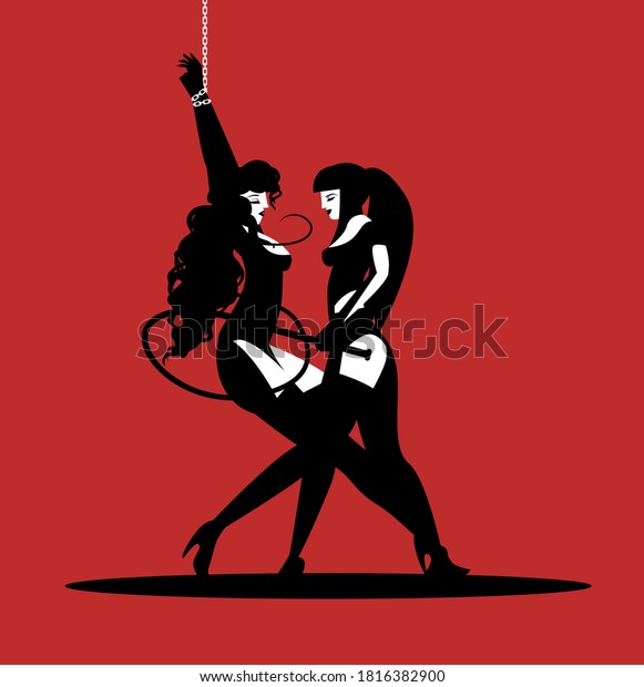 Shibari Bdsm Tied Woman Mistress Stock Vector Royalty Free 1816382900 Shutterstock 1324