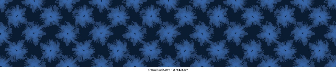 Shibori Flower Banner Background. 