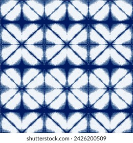 Shibori Indigo Seamless Pattern Vector Indigo