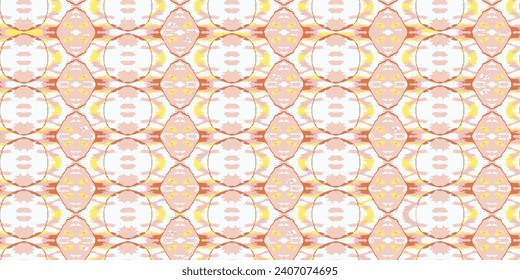 Patrón de Shibori. Ikat textil. Huella de tintes. Lace un lápiz sin fisuras. Baldosa marroquí. Ornamento geométrico popular. Patrón shibori japonés. Pintura de batik acuarela, tela de seda. Ilustración del vector