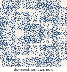 Shibori pattern. Indigo tie dye seamless texture. Flat vector design print. Japanese graphic repeating tile. Diamond background. Stylish abstract linear ornament