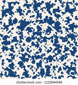 Shibori pattern. Indigo tie dye seamless texture. Flat vector design print. Trendy graphic repeating print. Watercolor geometry background. Stylish abstract linear ornament