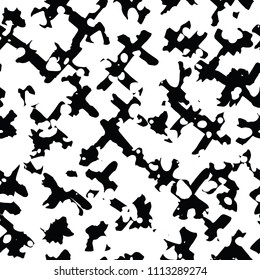 Shibori pattern. White black tie dye seamless texture. Hipster fashion design print. Trendy graphic repeating tile. Diamond background. Stylish abstract linear ornament. 