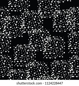 Shibori pattern. White black tie dye seamless texture. Hipster fashion design print. Mimimalistic graphic repeating tile. Watercolor geometry background. Modern abstract linear ornament. 