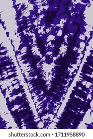 Shibori Print Vector. Japanese Pattern. Denim Artistic Fashion. Hippie Ethnic Design. Bohemian Tribal Print. Batik Ikat. Indigo Tie dye Texture. Watercolor Organic. Blue Violet Modern Background.