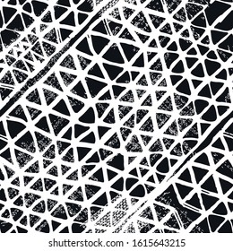 Shibori Seamless Pattern. Tie Dye Abstract Texture. Greyscale Organic Minimal Grid. Batik Tie Dye Border. Stencil Japan Background. Watercolor Shoji Design. Kimono Tile. 