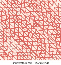 Shibori Seamless Pattern. Tie Dye Abstract Texture. Batik Tie Dye Border. Stencil Japan Background. Organic Minimal Grid. Terracotta Red and White Watercolor Shoji Design. Kimono Tile. 