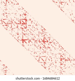 Shibori Seamless Pattern. Tie Dye Abstract Texture. Watercolor Shoji Design. Kimono Tile.  Organic Minimal Grid. Batik Tie Dye Border. Stencil Japan Background. Terracotta Red and White