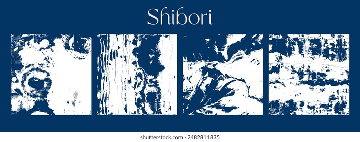 Shibori style textures, Japanese dyeing technique, painting DIY, abstract patterns, backgrounds, fabric concept