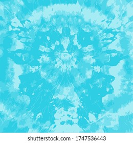 Shibori Swirl Vector. Bohemian Circle. Aqua Ink Pattern. Hypnotic Tie Dye Textile. Baby Blue Wallpaper. Watercolor Brush Print. Blue Psychedelic Twist. Aqua Mint Urban Design.