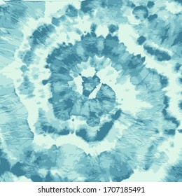 Shibori Swirl Vector. Bohemian Twist. Baby Blue Ink Illustration. Hypnotic Tie Dye Painting. Classic Blue Textile. Watercolor Brush Effect. Psychedelic Spiral. Peace Design. Artistic Dip Dyed