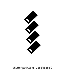 shide paper streamers shintoism glyph icon vector. shide paper streamers shintoism sign. isolated symbol illustration