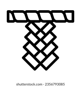 shide paper streamers shintoism line icon vector. shide paper streamers shintoism sign. isolated contour symbol black illustration