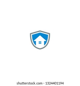 Shied icon home safe symbol design vector