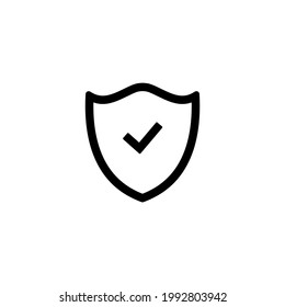 Shiel check mark icon. Secure, protection icon symbol design. Vector illustration