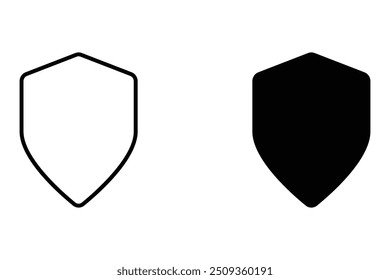 Shiel icon set. Safety symbol. Defense and protection vector illustration. Security pictogram. Guard emblem. Guarantee badge. Privacy label isolated.