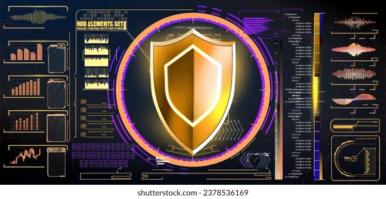 Schild 3d Low-Poly-Symbol mit verbundenen Punkten für blaue Landing-Seite. Schutzschild. Cyber-Sicherheitskonzept mit leuchtendem Low-Poly-Schild auf dunkelblauem Hintergrund.
