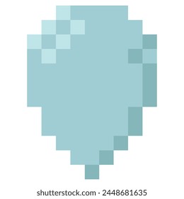 Shield for 8-bit games. Vector icon in pixel art style