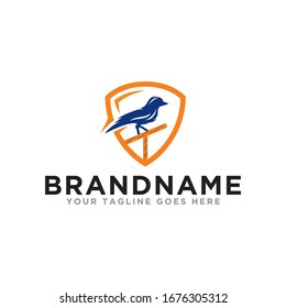 Shield abstract energy concept logo icon. Simple design on trendy logo.