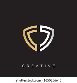 shield abstract logo design vector icon 