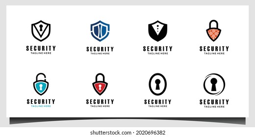 shield abstract symbol of security logo design vector