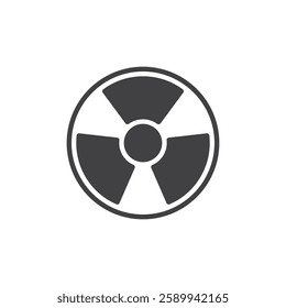 Shield Against Radiation vector icon. filled flat sign for mobile concept and web design. Radiation symbol glyph icon. Symbol, logo illustration. Vector graphics