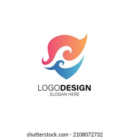 shield for air conditioning and refrigerator logo design