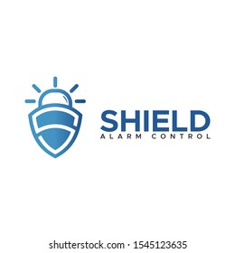 shield alarm control logo design