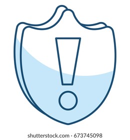 shield with alert symbol