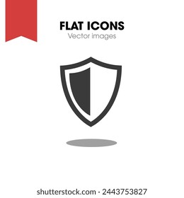 shield alt Icon. Flat style design isolated on white background. Vector illustration
