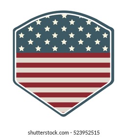 Shield With American Flag Icon