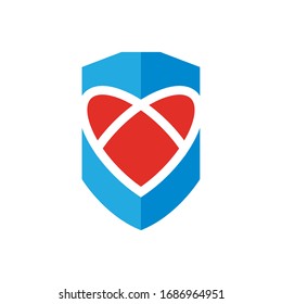 Shield anti virus symbol, medic, heal, treatment, doctor science, patient care, molecule chemistry, hospital for corona virus, abstract circle, galaxy sign amoeba, protect from coronavirus, guard