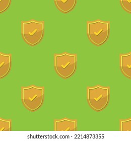Shield and approve sign seamless texture