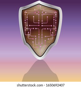 Shield and Armor of Guard and Protection Icon