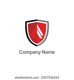 Shield arrow company logo vector image