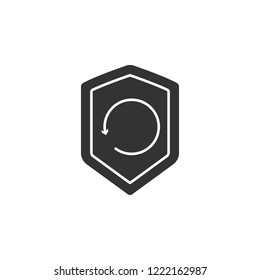 Shield with arrow icon. Element of internet security icon for mobile concept and web apps. Detailed Shield with arrow icon can be used for web and mobile