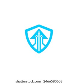 Shield arrow Security technology logo