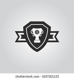 Shield award vector icon